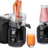Hamilton Beach 2-in-1 Juicer & Blender – 800W, Black